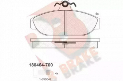 R BRAKE rb0464700 -  Комплект тормозных колодок, дисковый тормоз